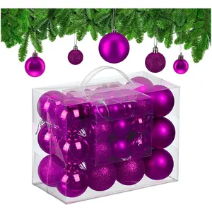 Relaxdays, Décorations de sapin de Noël, 50x Boules-de-Noël (50x) pas cher