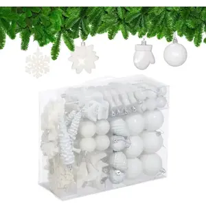 Relaxdays, Décorations de sapin de Noël, 100x boules-de-Noël (100 -pièce) pas cher