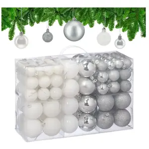 Relaxdays, Décorations de sapin de Noël, Weihnachtskugeln im Set (1 -p... pas cher