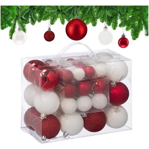 Relaxdays, Décorations de sapin de Noël, Weihnachtskugeln Set (50x) pas cher