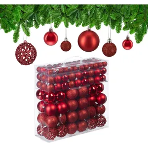 Relaxdays, Décorations de sapin de Noël, Ensemble de boules de Noël (1... pas cher