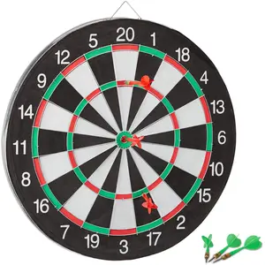 Relaxdays Cible de Fléchettes X2 43 cm Compétition Jeu de fléchettes a...