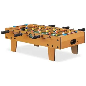 Relaxdays tafelvoetbal - volwassenen - speeltafel kind - 69x37 cm - groen-bruin pas cher