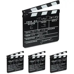 4x filmklapper zwart - film klapboard - filmklap - clapper board - clapboard