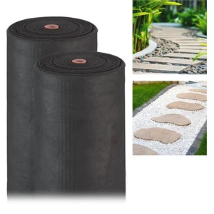 RELAXDAYS 2 x worteldoek gronddoek 50g/m² - anti onkruiddoek - antiworteldoek - zwart pas cher
