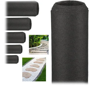 RELAXDAYS 6x Toile anti-mauvaise herbe 5 m bâche tissée racines toile 50g/m² film paillage, Résiste rayons uv, antidéchirure, noir pas cher
