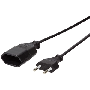 LogiLink Câble d'alimentation Euro CEE 7/16 fiche à Prise 2m Noir pas cher