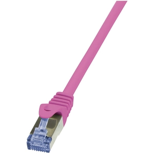 2direct LogiLink PrimeLine Câble réseau Cat6A S/FTP AWG26 PIMF LSZH 1,50 m Rose pas cher