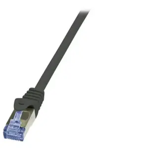 LogiLink PrimeLine - cordon de raccordement - 0.25 m - noir pas cher