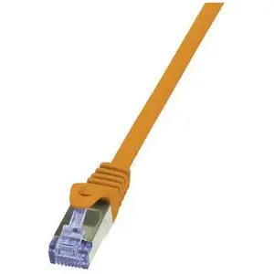 2direct LogiLink PrimeLine Câble réseau Cat6A S/FTP AWG26 PIMF LSZH 3 m Orange pas cher