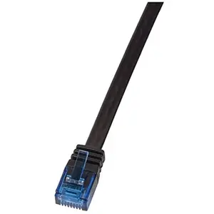 2direct LogiLink SlimLine Câble réseau Cat6 U/UTP AWG32 Câble RJ45 20 m Noir pas cher