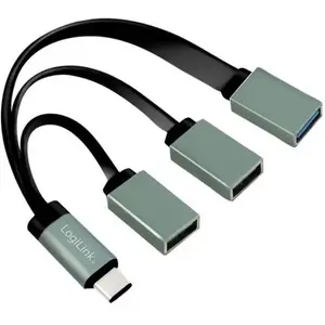 LogiLink USB-C hub, 3-Port Concentrateur (hub) 3 x SuperSpeed USB 3.0 ...