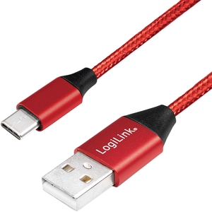 CU0147 - 0,3 m - usb a - usb c - 2.0 - 480 Mbit/s - Rouge - Logilink pas cher