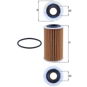 Oliefilter OX1267D Mahle pas cher