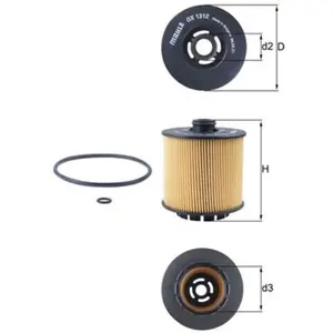 Oliefilter OX1312D Mahle pas cher