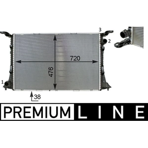 MAHLE Aftermarket Radiateur moteur pour AUDI: RS6, RS7 (Ref: CR 82 000P) pas cher