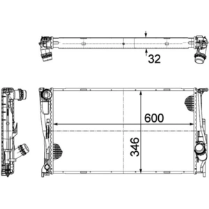 MAHLE Aftermarket Radiateur moteur pour BMW: Série 3, Série 1 (Ref: CR 1085 000P) pas cher