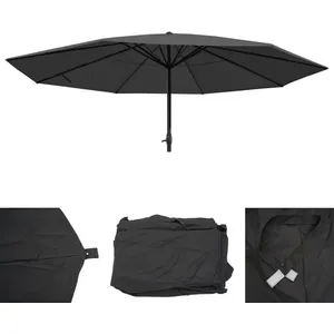 Mendler Toile Pour Parasol Meran Pro, Parasol De Marché Gastronomique Ø 5m, Polyester   Anthracite pas cher