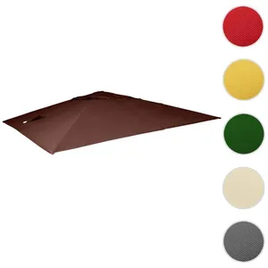 Mendler Revêtement Pour Parasol De Luxe Hwc-A96, Revêtement De Remplacement 3,5x3,5m (Ø4,95m) Polyester 4kg   Brun