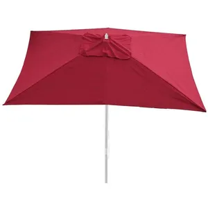 Mendler Toîle De Remplacement Pour Parasol Florida, 3x4m, Polyester 6kg   Rouge-Bordeaux