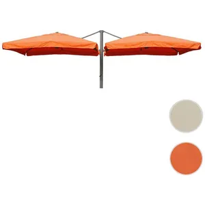 Mendler Revêtement de parasol - T44 - 3x3m - Polyester - Terre cuite - 8 baleines
