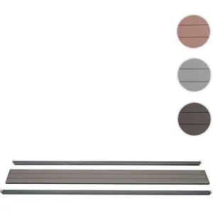Mendler Set De Finition Pour Brise-Vue Wpc Sarthe, Profil De Finition Brise-Vent, Poteaux Wpc   90cm, Anthracite pas cher