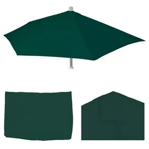 Mendler Housse De Rechange Pour Parasol Demi-Rond Parla, Housse De Rechange Pour Parasol, 300cm Tissu/Textile Uv 50+ 3kg   Vert pas cher