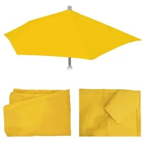 Mendler Housse De Rechange Pour Parasol Semi-Circulaire Parla, Housse De Parasol De Rechange, 270cm Tissu/Textile Uv 50+ 3kg   Jaune pas cher