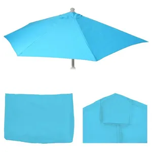 Mendler Housse De Rechange Pour Parasol Semi-Circulaire Parla, Housse De Parasol De Rechange, 270cm Tissu/Textile Uv 50+ 3kg   Turquoise pas cher