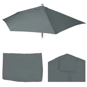 Mendler Housse De Rechange Pour Parasol Demi-Rond Parla, Housse De Parasol De Rechange, 270cm Tissu/Textile Uv 50+ 3kg   Anthracite pas cher