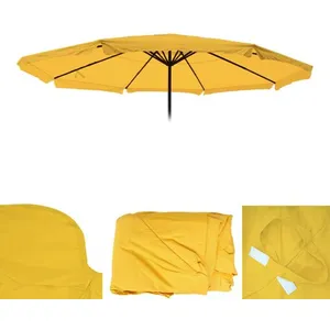 Mendler Housse De Rechange Pour Parasol Meran Pro, Parasol De Marché Gastronomique Avec Volant Ø 5m, Polyester   Jaune pas cher