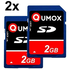 Carte mémoire SD QUMOX 2 Go pour caméra appareil photo (paquet de 2 ) pas cher