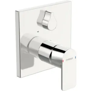 Hansa, Robinetterie de salle de bains, STELA Set de montage final pour bain/douche, avec Blueclick et Bluetune, rosace carrée, chrome pas cher