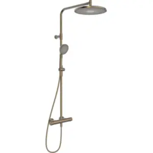 Hansa Aurelia - Doucheset met thermostaat, diameter 30 cm, 3 jets, geslepen brons 4719910381
