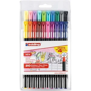edding Feutres de coloriage fin classiques 20 pcs Multicolore 1200 pas cher