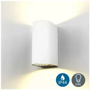 B.K.LICHT Applique murale LED extérieur Volans blanche - luminaire ext...Vendu parbol