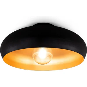B.K.LICHT Plafonnier design rétro en noir-doré éclairage plafond salon salle à manger couloir chambre E27 pas cher
