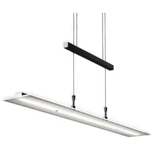 B.K.LICHT Suspension LED lustre filaire design noir en verre dimmable hauteur réglable 20W lumière blanche chaude pas cher