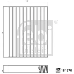 FEBI BILSTEIN Filtre d'habitacle pour LAND ROVER: Range Rover (Ref: 184570) pas cher