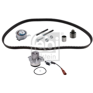 FEBI BILSTEIN Pompe à eau + kit de courroie de distribution pour VOLKSWAGEN: Golf Cabriolet, Tiguan, Caddy, Passat, Jetta, Golf (Ref: 186650)