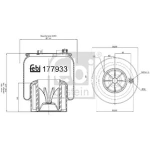 FEBI BILSTEIN Soufflet à air, suspension pneumatique (Ref: 177933)