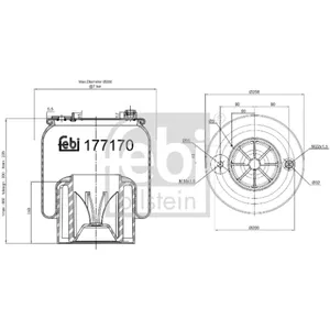FEBI BILSTEIN Soufflet à air, suspension pneumatique (Ref: 177170)