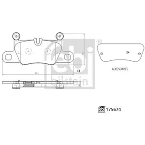 Remblokkenset schijfrem 175674 FEBI pas cher
