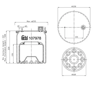 FEBI BILSTEIN Soufflet à air, suspension pneumatique (Ref: 107978)