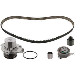 FEBI BILSTEIN Pompe à eau + kit de courroie de distribution pour VOLKSWAGEN: Golf Cabriolet, Tiguan, Caddy, Passat, Jetta, Golf, Arteon (Ref: 104866)