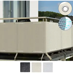 Comparateur de prix : Sol Royal Brise Vue Balcon 300x90cm Creme HDPE   Protection Balcon Opa...