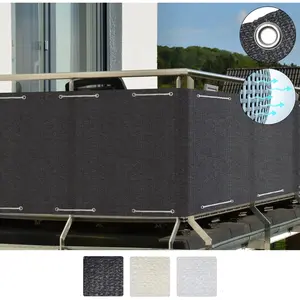 Comparateur de prix : Sol Royal Brise Vue Balcon 500x90cm Anthracite HDPE Protection Balco...