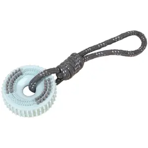 TIAKI Jouet à mâcher Roue à picots avec corde env.30x9x4cm pour chiens pas cher