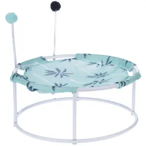 TIAKI Bain de soleil palmier avec pompons Ø45x19cm chat pas cher