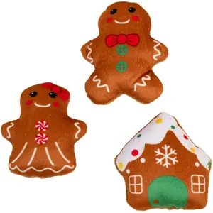 TIAKI Set de jouets pour chats Famille pain d'épice 3 pièces pas cher